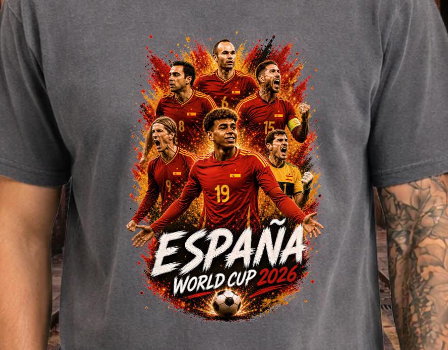 Spain World Cup Shirt, World Cup 2026, La Furia Españalo, Futbol, Soccer, Football, Gift for Him, Gift for Her