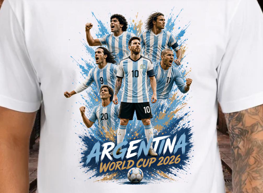 Argentina World Cup Shirt, World Cup 2026, Champions, Fan Tee, Futbol, Soccer, Football, Gift for Him, Gift for Her