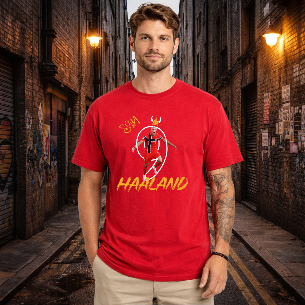 Haaland #9, World Cup Shirt, Norway, Viking Striker, Gift for Him, Gift for Her