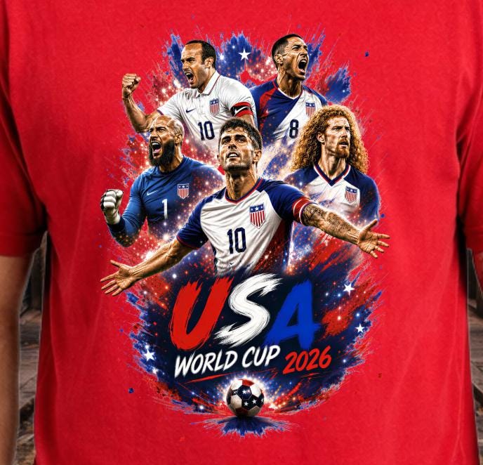 USA World Cup Shirt, World Cup 2026, America Fan Tee, Futbol, Soccer, Football, Gift for Him, Gift for Her