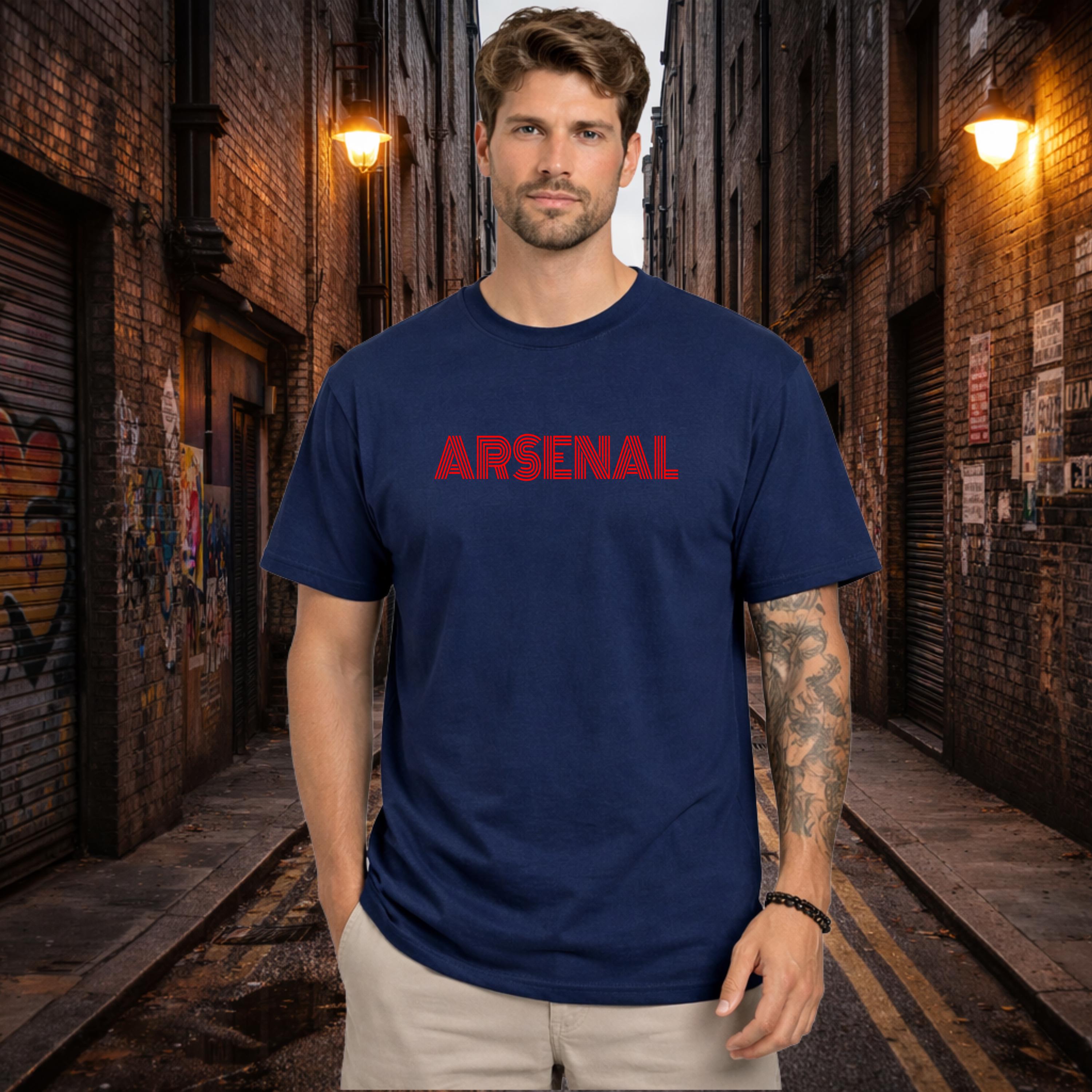 Arsenal Shirt, Retro Design, North London Football Supporter Tee, Retro Soccer Apparel, Champions of England