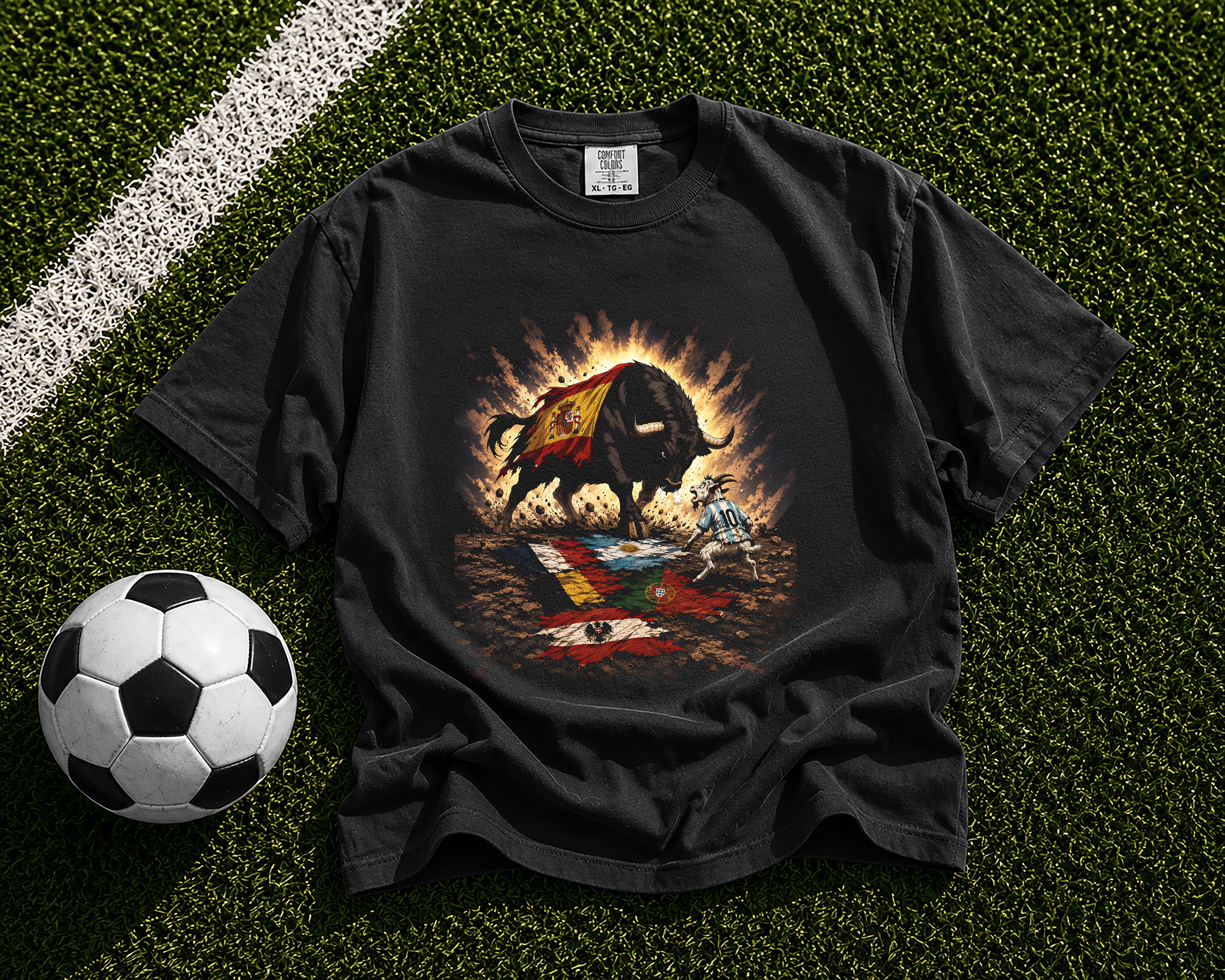 Spain World Cup Champions Bull vs Goat