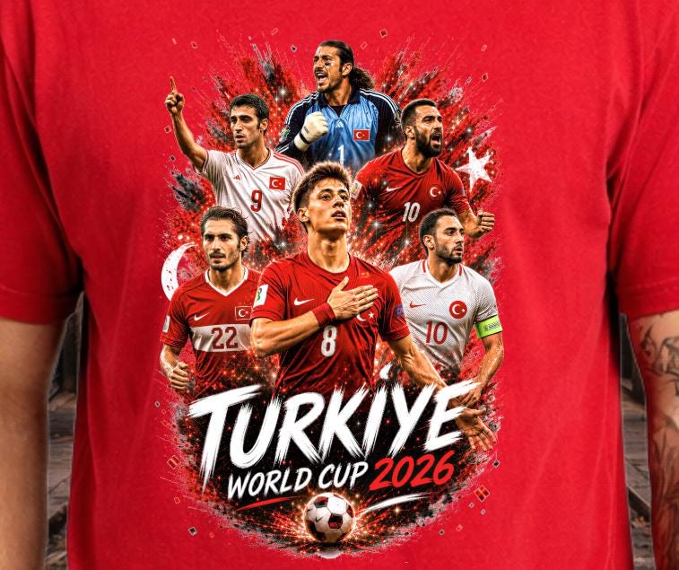 Turkiye World Cup Shirt, World Cup 2026, Turkish National Team Tee, Türk Milli Takimi, Futbol, Soccer, Futbol, Gift for Him, Gift for Her